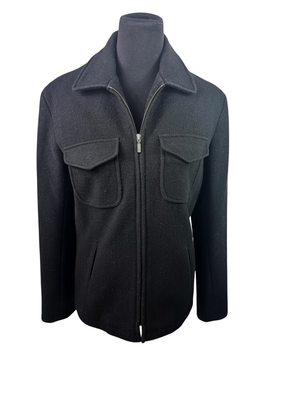 J.Crew Wool Blend Women’s Full-Zip Utility Jacket
Coat Black Size Medium
